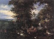 BRUEGHEL, Jan the Elder Adam and Eve in the Garden of Eden Sweden oil painting reproduction